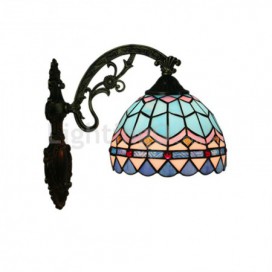 8 Inch Mediterranean Stained Glass Mediterranean Style Wall Light