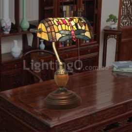 European Stained Glass Table Lamp