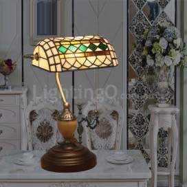 European Stained Glass Table Lamp