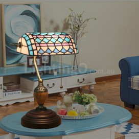 European Stained Glass Table Lamp