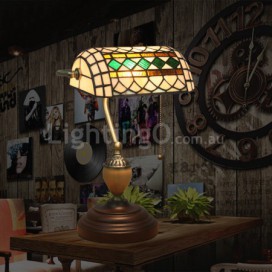 European Stained Glass Table Lamp