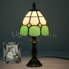 6 Inch Height: 12 Inch Mediterranean Stained Glass Table Lamp