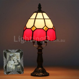 6 Inch Height: 12 Inch Mediterranean Stained Glass Table Lamp