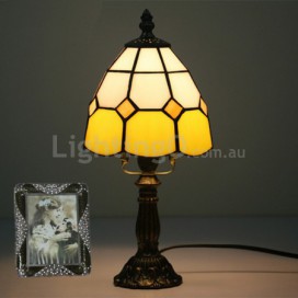 6 Inch Height: 12 Inch Mediterranean Stained Glass Table Lamp