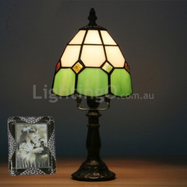 6 Inch Height: 12 Inch Mediterranean Stained Glass Table Lamp