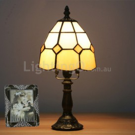 6 Inch Height: 12 Inch Mediterranean Stained Glass Table Lamp