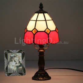 6 Inch Height: 12 Inch Mediterranean Stained Glass Table Lamp