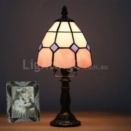 6 Inch Height: 12 Inch Mediterranean Stained Glass Table Lamp