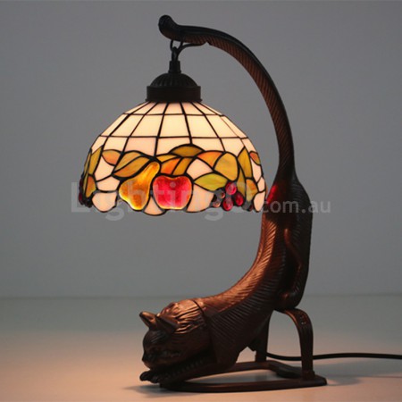 8 Inch European Stained Glass Table Lamp