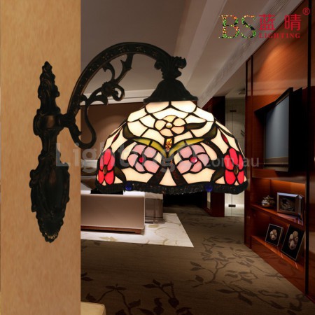 8 Inch European Stained Glass Wall Light