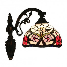 8 Inch European Stained Glass Wall Light