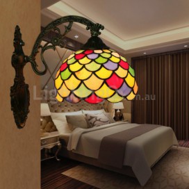 8 Inch European Stained Glass Wall Light