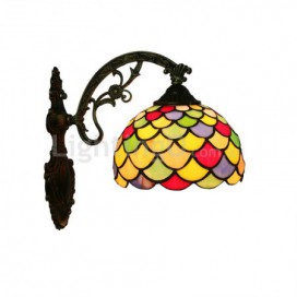 8 Inch European Stained Glass Wall Light