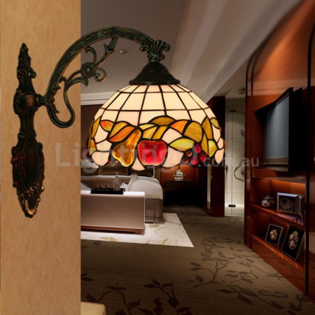 8 Inch European Stained Glass Wall Light