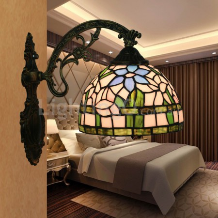 8 Inch European Stained Glass Wall Light