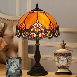 12 Inch European Stained Glass Table Lamp