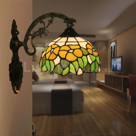 8 Inch European Stained Glass Wall Light