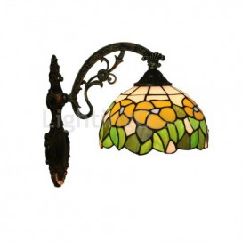 8 Inch European Stained Glass Wall Light