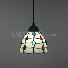 12 Inch European Stained Glass Pendant Light