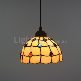 12 Inch European Stained Glass Pendant Light