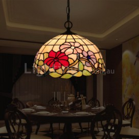 12 Inch European Stained Glass Pendant Light