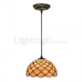 12 Inch European Stained Glass Pendant Light