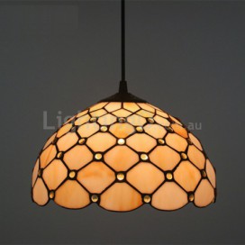 12 Inch European Stained Glass Pendant Light