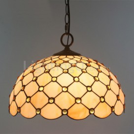 12 Inch European Stained Glass Pendant Light