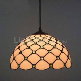 12 Inch European Stained Glass Pendant Light