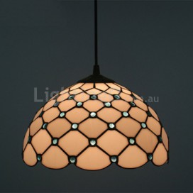 12 Inch European Stained Glass Pendant Light