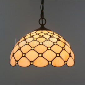 12 Inch European Stained Glass Pendant Light