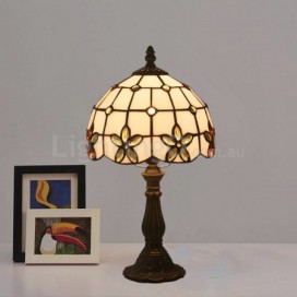 8 Inch European Stained Glass Table Lamp