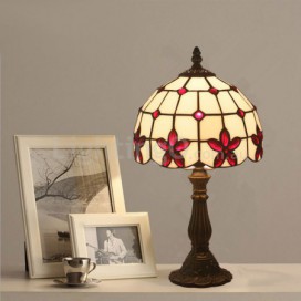 8 Inch European Stained Glass Table Lamp