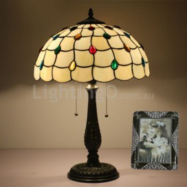 16 Inch European Stained Glass Table Lamp