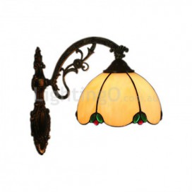 8 Inch American Simple Stained Glass Wall Light