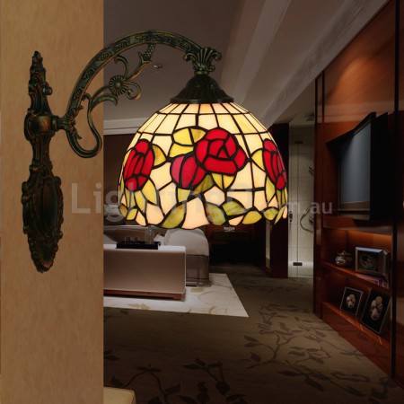 8 Inch European Stained Glass Wall Light