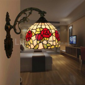 8 Inch European Stained Glass Wall Light