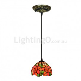 7 Inch European Stained Glass Pendant Light