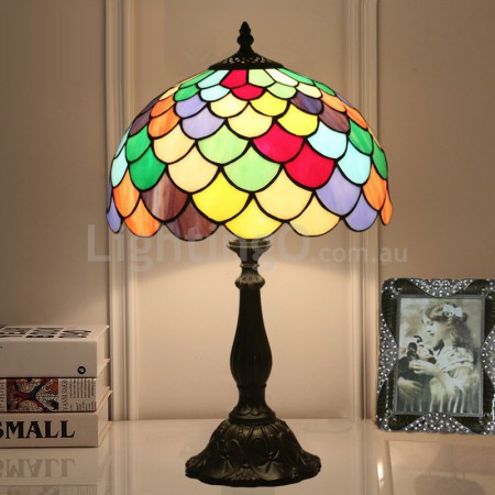 12 Inch European Stained Glass Table Lamp