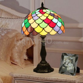 12 Inch European Stained Glass Table Lamp