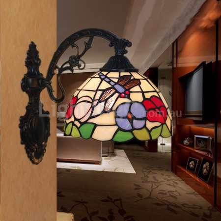 8 Inch European Stained Glass Wall Light