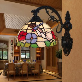 8 Inch European Stained Glass Wall Light