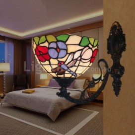 8 Inch European Stained Glass Wall Light