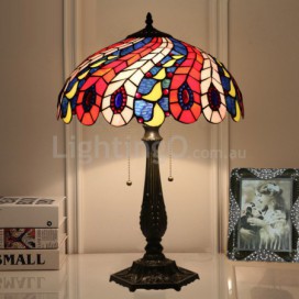 16 Inch European Stained Glass Table Lamp