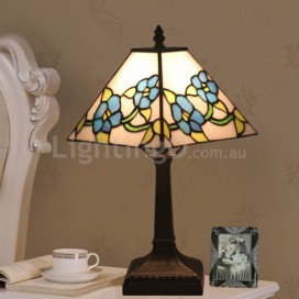 11 Inch American Stained Glass Rose Style Table Lamp