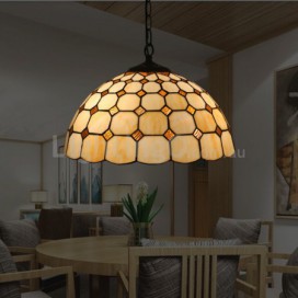 16 Inch European Stained Glass Pendant Light