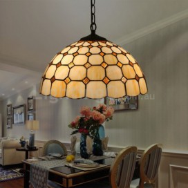 16 Inch European Stained Glass Pendant Light