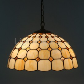 16 Inch European Stained Glass Pendant Light