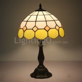 12 Inch Mediterranean Stained Glass Table Lamp