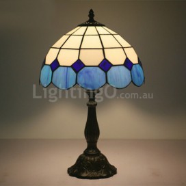 12 Inch Mediterranean Stained Glass Table Lamp